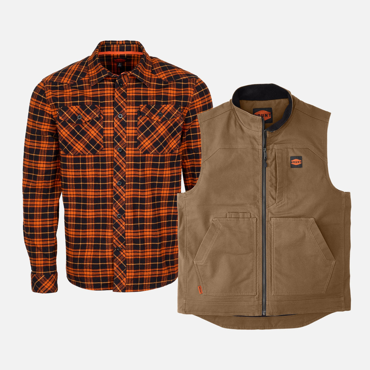 The Clark Flannel Shirt & D'Angelo Utility Vest Pack