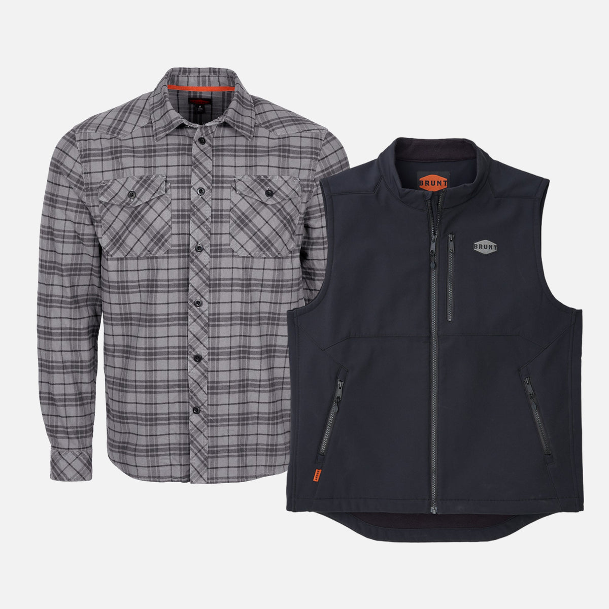 The Clark Flannel Shirt & Wright Tech Vest Pack